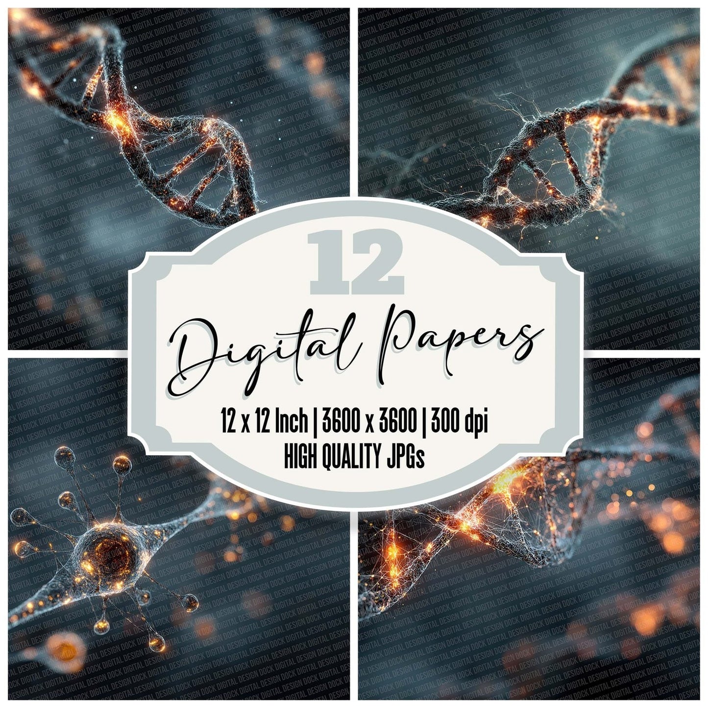 Viral Helix Glow Digital Paper Pack (DDD004328)