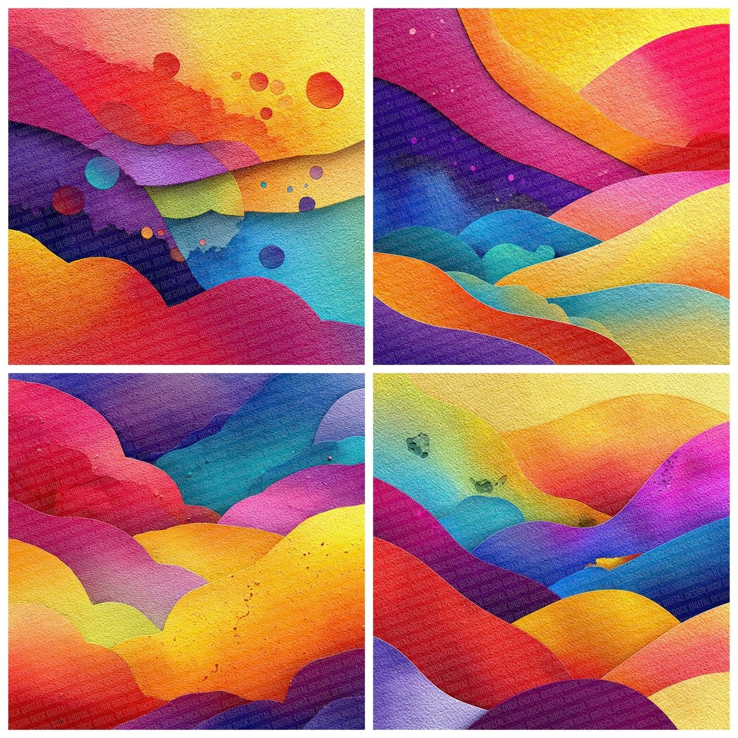 Vivid Paper Peaks Digital Paper Pack (DDD004333)