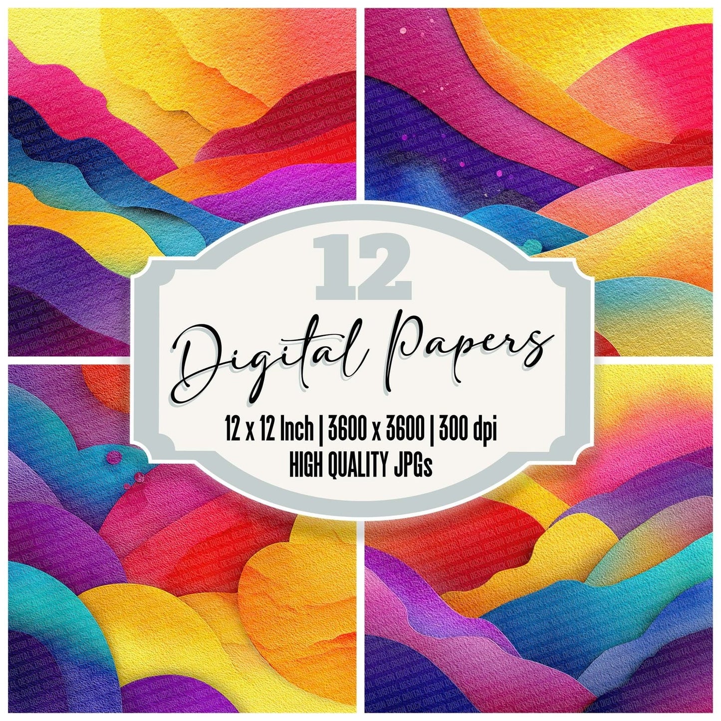 Vivid Paper Peaks Digital Paper Pack (DDD004333)