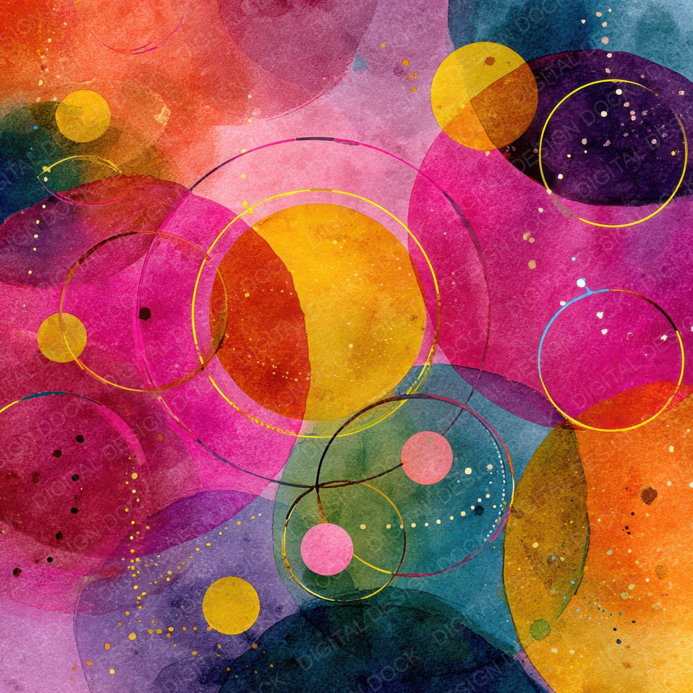 Vivid Rainbow Orbit Digital Paper Pack (DDD004334)