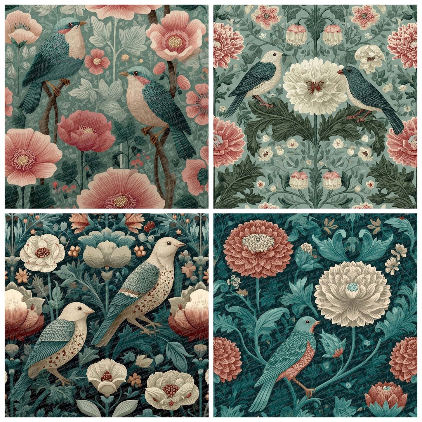 Voysey Botanical Digital Paper Pack (DDD004337)