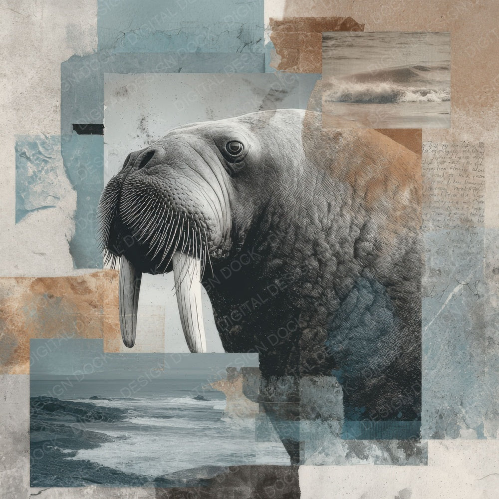 Walrus Polar Moodboard Digital Paper Pack (DDD004342)