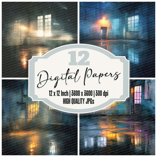 Warehouse Light Stain Digital Paper Pack (DDD004346)