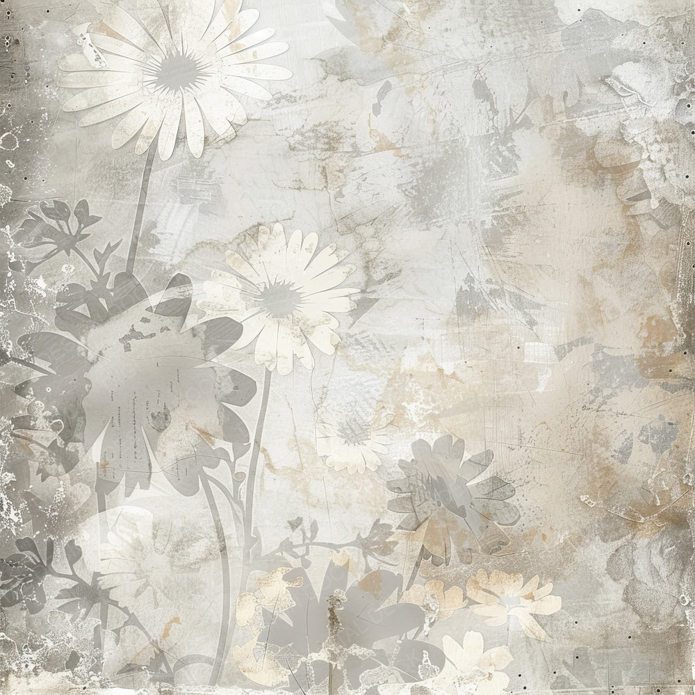 Warm Grey Floral Digital Paper Pack (DDD004350)