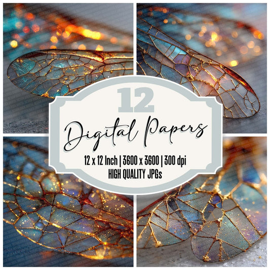 Wasp Wing Shard Digital Paper Pack (DDD004366)