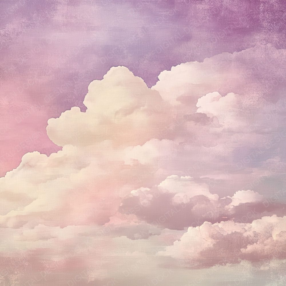 Watercolor Cloud Sky Digital Paper Pack (DDD004369)