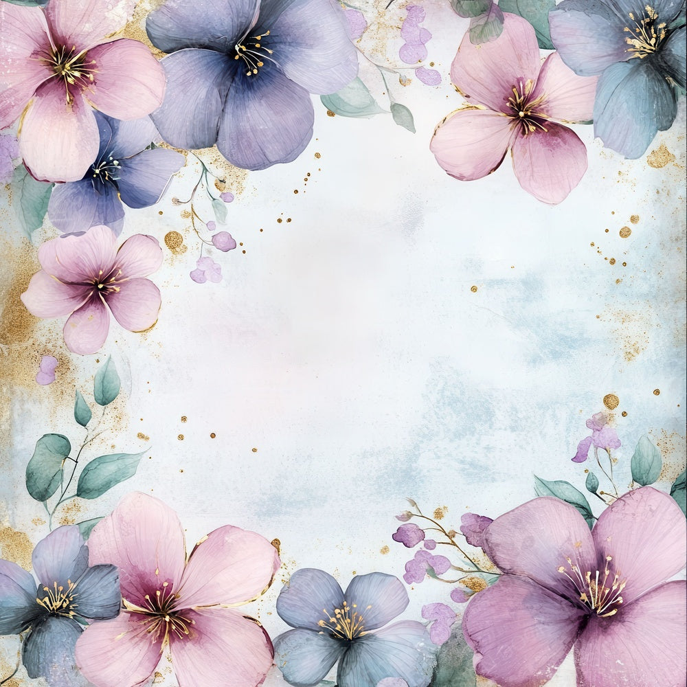 Watercolor Petals Digital Paper Pack (DDD004373)