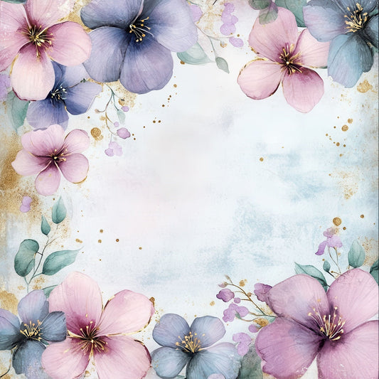 Watercolor Petals Digital Paper Pack (DDD004373)