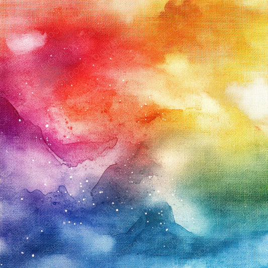 Watercolor Rainbow Wash Digital Paper Pack (DDD004374)