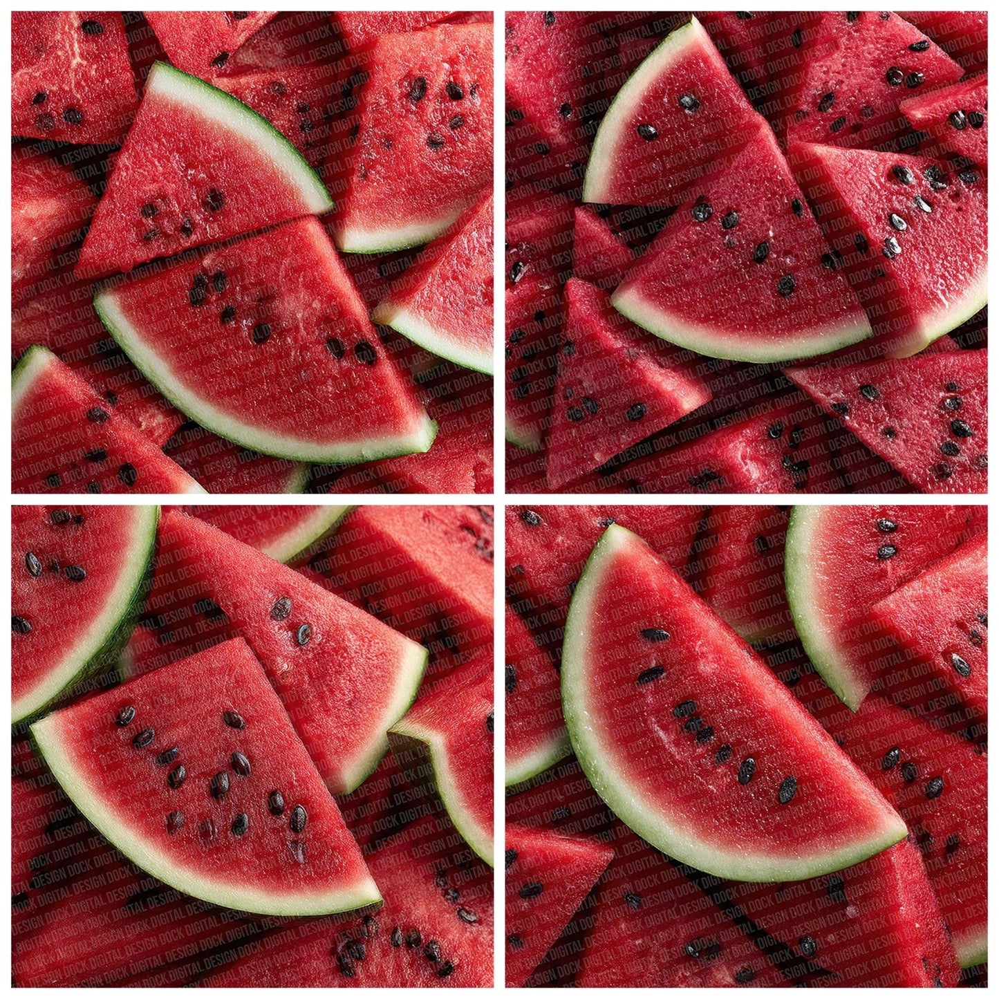 Watermelon Slice Overhead Fill Digital Paper Pack (DDD004376)