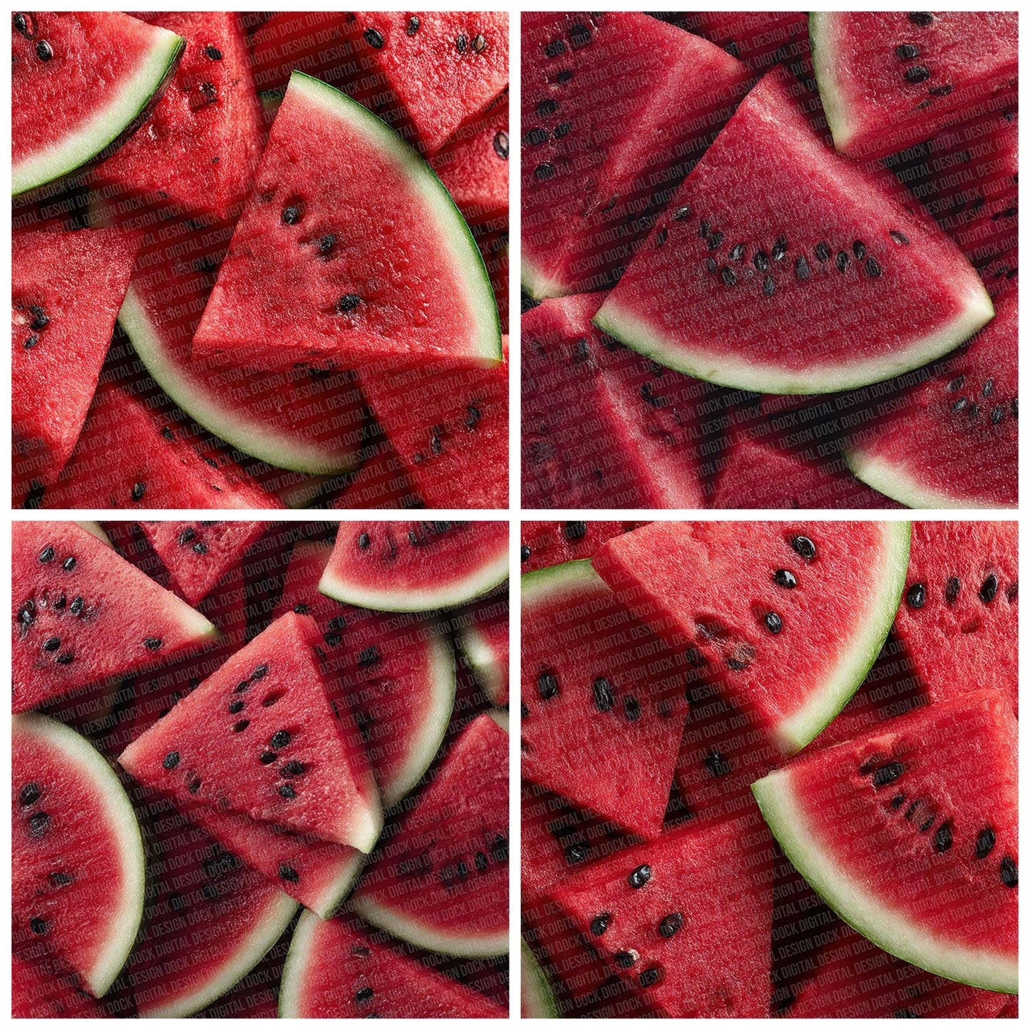 Watermelon Slice Overhead Fill Digital Paper Pack (DDD004376)