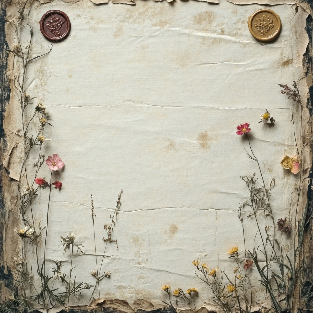 Wax Wildflower Border Digital Paper Pack (DDD004381)