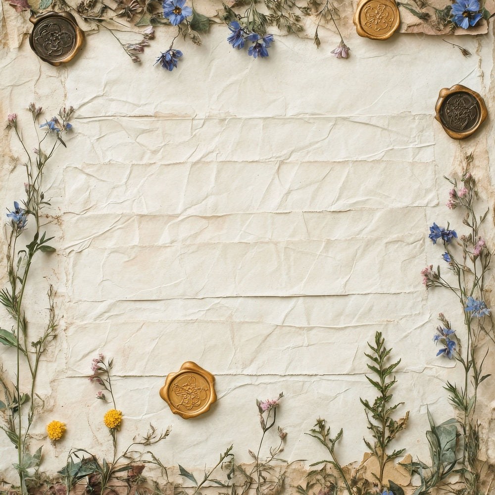 Wax Wildflower Border Digital Paper Pack (DDD004381)