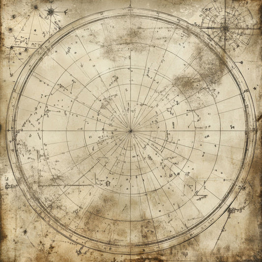 Weathered Astronomical Charts Background Digital Paper Pack (DDD004383)