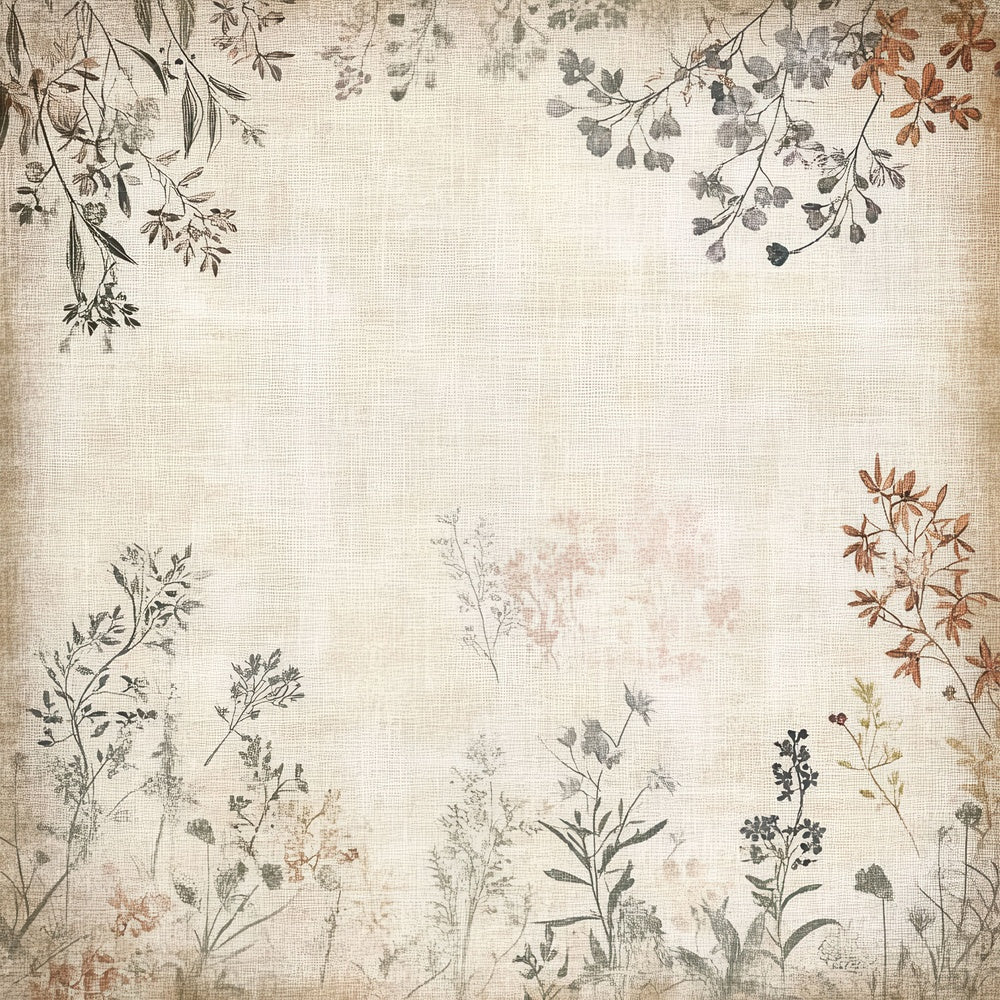 Weathered Botanical Linen Background Digital Paper Pack (DDD004384)