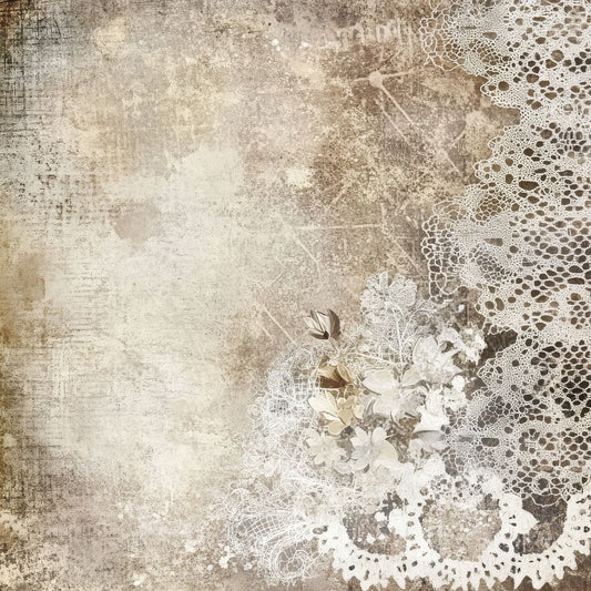 Weathered Lace Florals Background Digital Paper Pack (DDD004386)