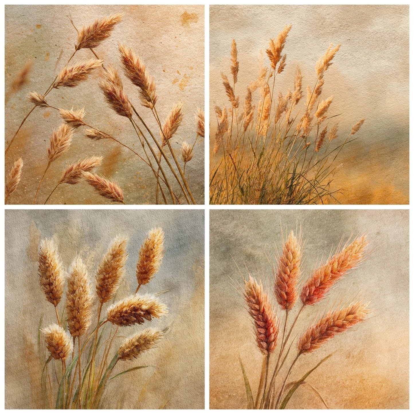 Wheat Honey Fade Digital Paper Pack (DDD004397)