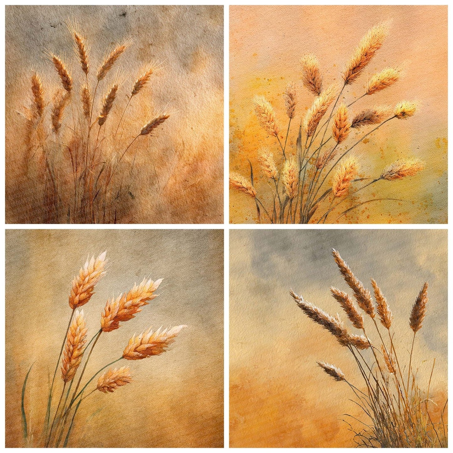 Wheat Honey Fade Digital Paper Pack (DDD004397)