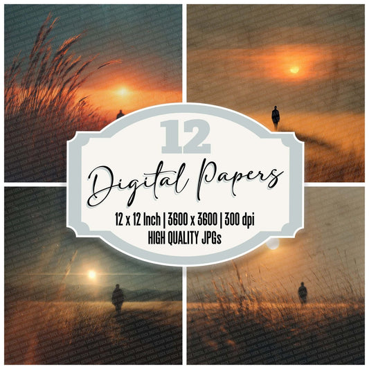 Wheatfield Sunblur Digital Paper Pack (DDD004399)