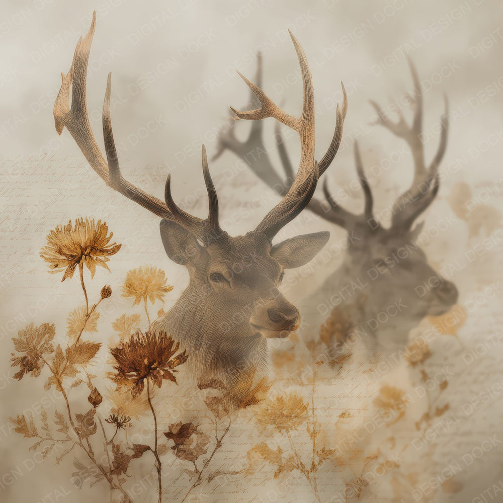 Whispering Antlers Fade Digital Paper Pack (DDD004403)