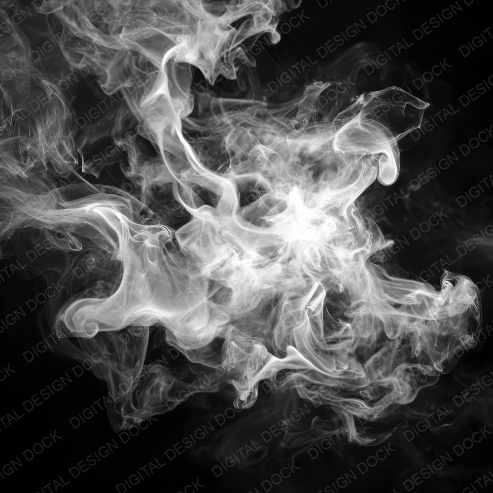 White Smoke Black Background Digital Paper Pack (DDD004409)
