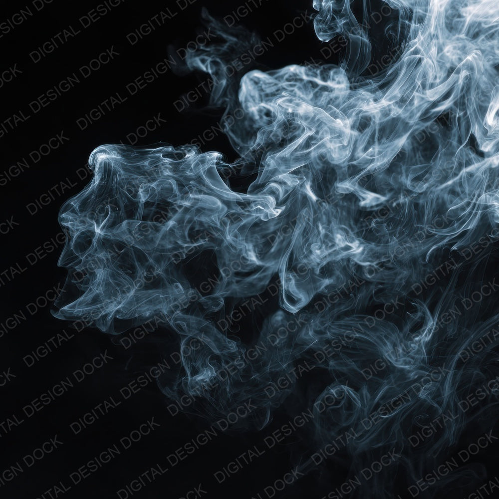 White Smoke Black Background Digital Paper Pack (DDD004409)