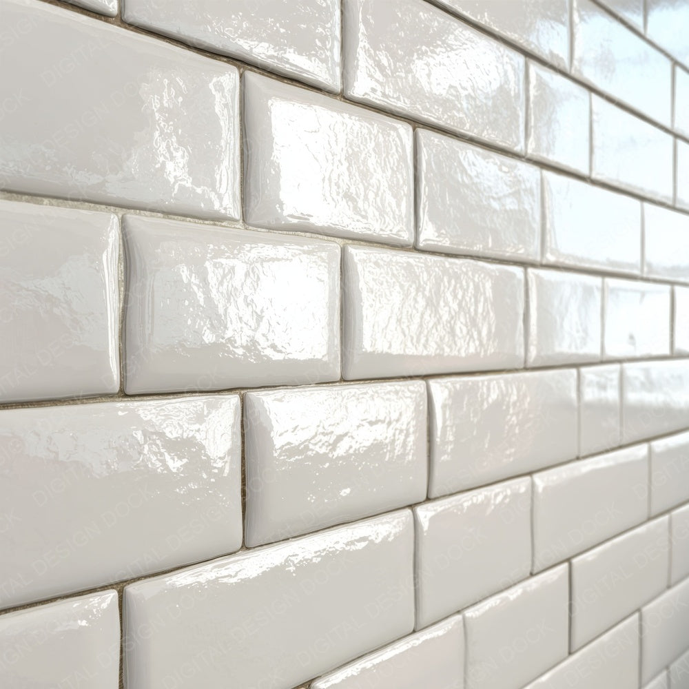 White Subway Tile Wall Digital Paper Pack (DDD004410)