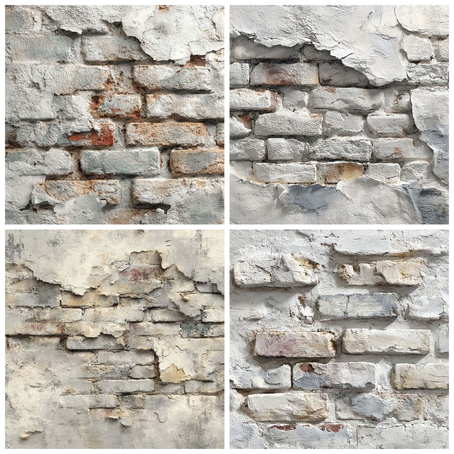 Whitewashed Brick Wall Digital Paper Pack (DDD004413)