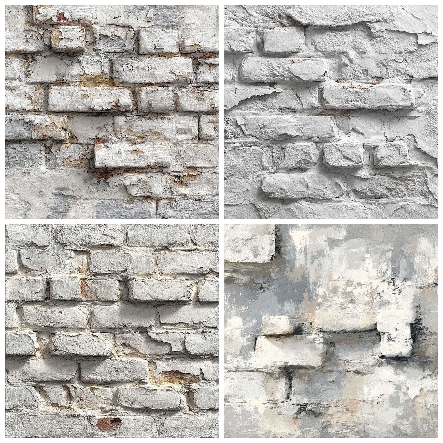 Whitewashed Brick Wall Digital Paper Pack (DDD004413)