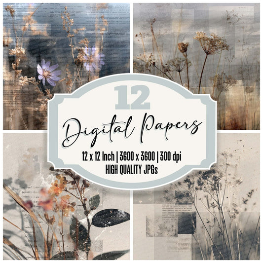 Wild Blur Stem Digital Paper Pack (DDD004415)