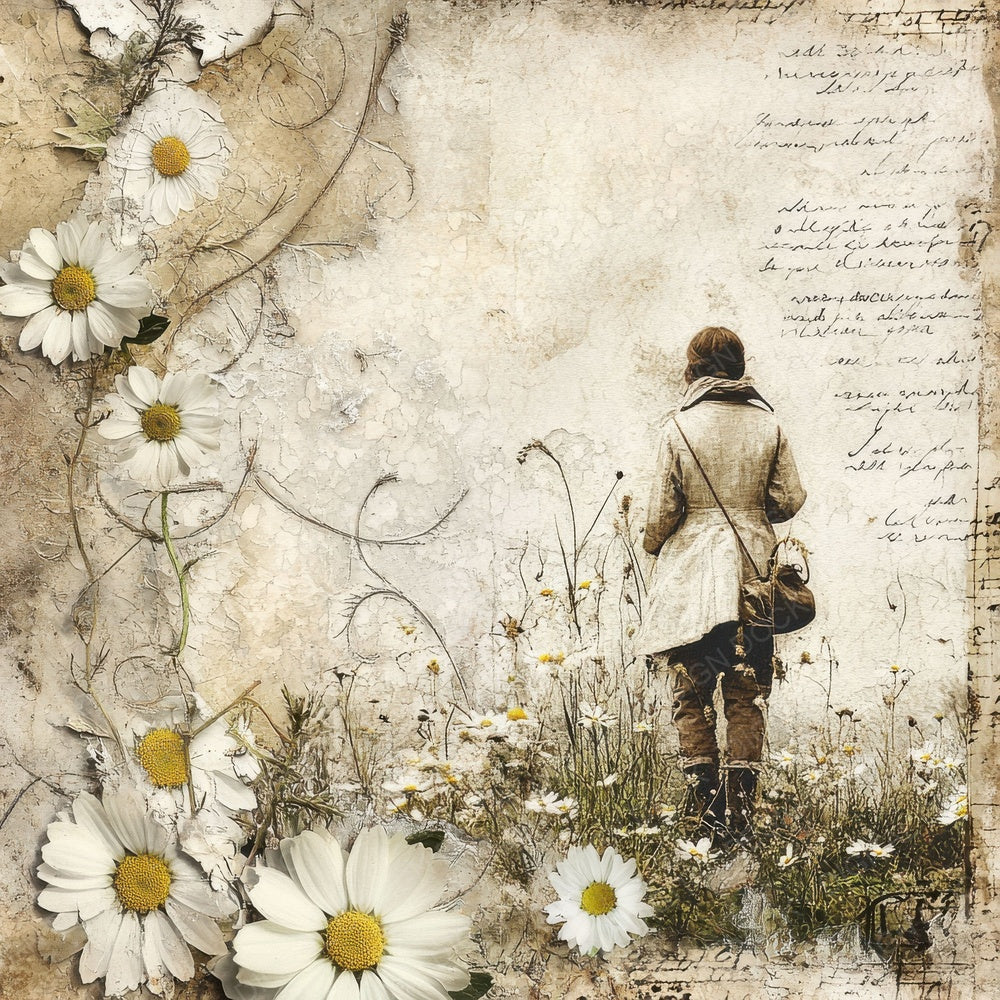 Wilted Daisy Thread Digital Paper Pack (DDD004426)