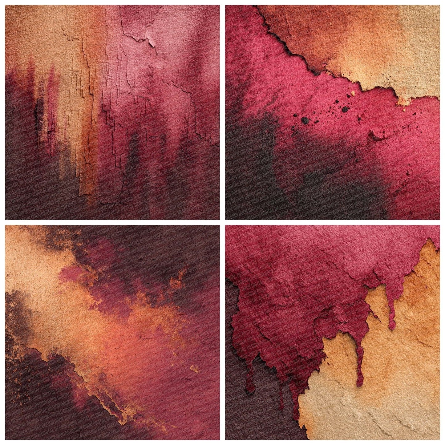 Wine Copper Smudge Digital Paper Pack (DDD004435)