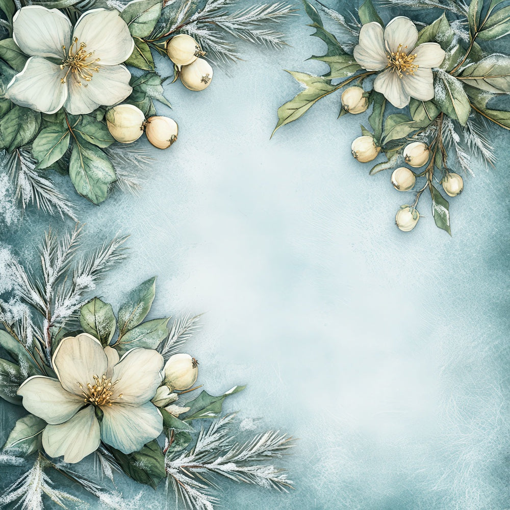 Winter Bloom Edge Digital Paper Pack (DDD004439)