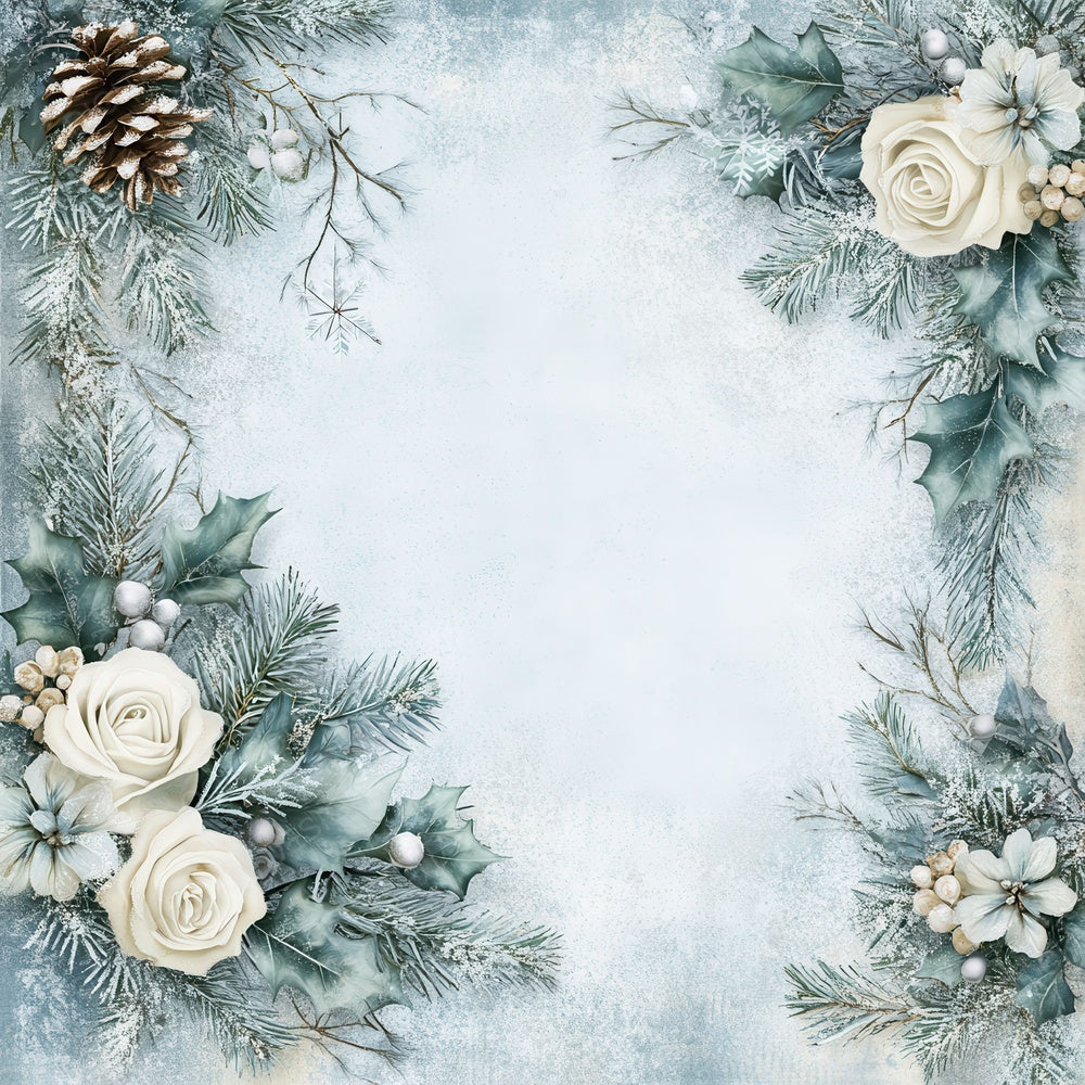 Winter Petals Digital Paper Pack (DDD004441)