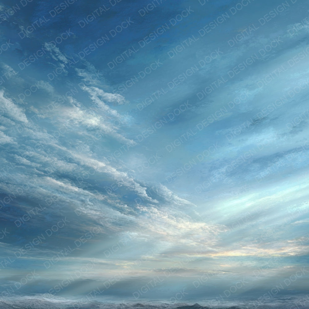 Winter Sky Winter Background Digital Paper Pack (DDD004442)