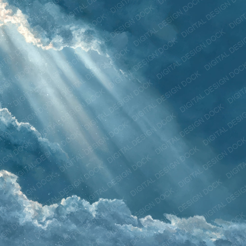 Winter Sky Winter Background Digital Paper Pack (DDD004442)