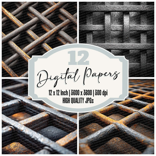 Wire Mesh Texture Digital Paper Pack (DDD004443)