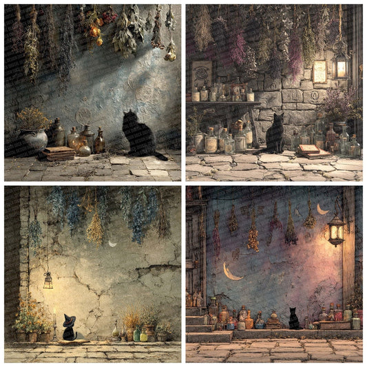 Witch Cat Spellroom Digital Paper Pack (DDD007746)