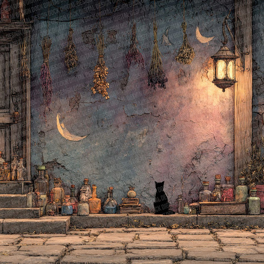 Witch Cat Spellroom Digital Paper Pack (DDD007746)