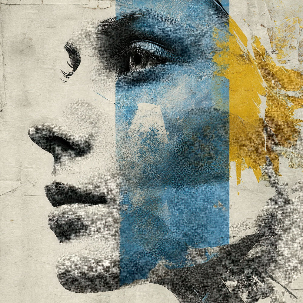 Woman Argentina Face Flag Digital Paper Pack (DDD004447)