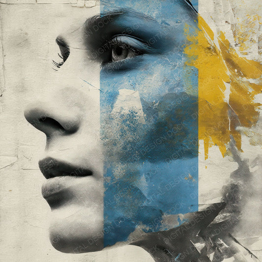 Woman Argentina Face Flag Digital Paper Pack (DDD004447)