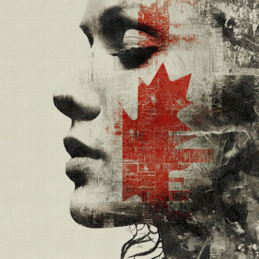Woman Canada Face Print Digital Paper Pack (DDD004449)