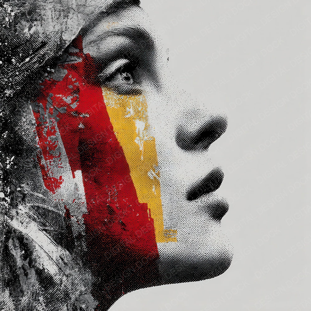 Woman Germany Face Offset Digital Paper Pack (DDD004451)