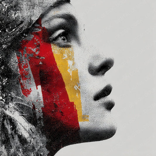 Woman Germany Face Offset Digital Paper Pack (DDD004451)