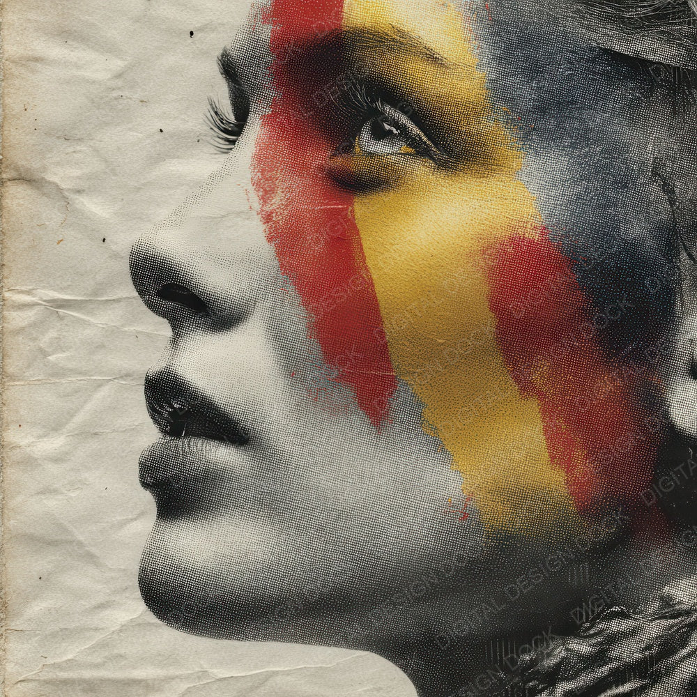 Woman Germany Face Offset Digital Paper Pack (DDD004451)