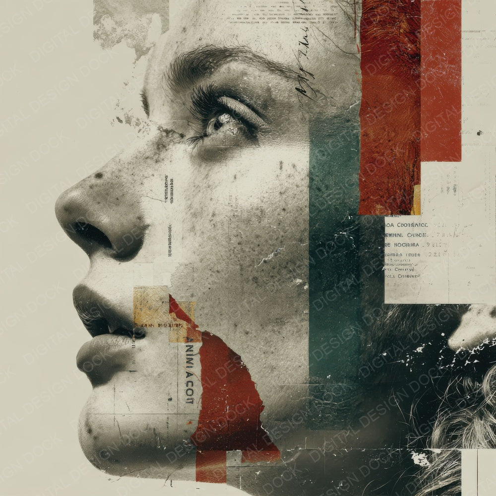 Woman Italy Face Print Digital Paper Pack (DDD004454)