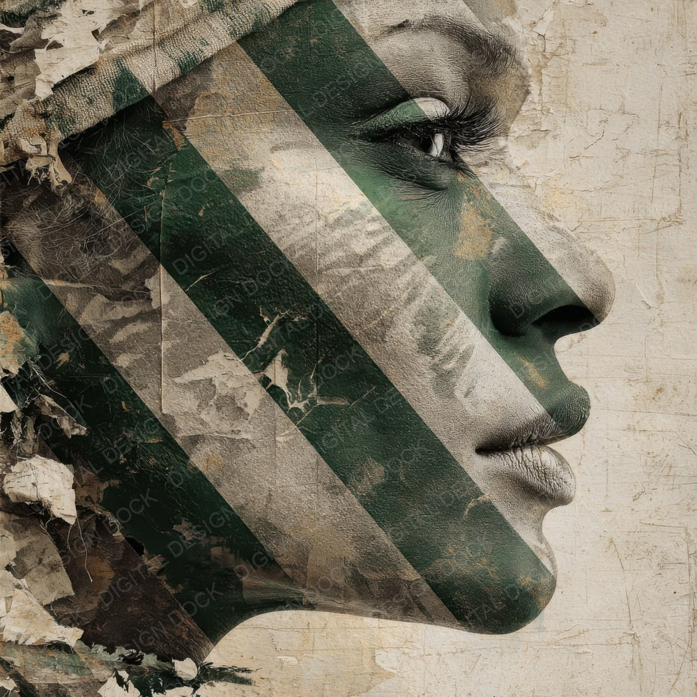 Woman Nigeria Face Print Digital Paper Pack (DDD004456)