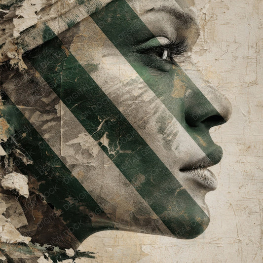 Woman Nigeria Face Print Digital Paper Pack (DDD004456)