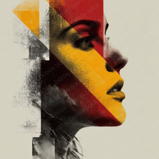 Woman Spain Face Offset Digital Paper Pack (DDD004458)