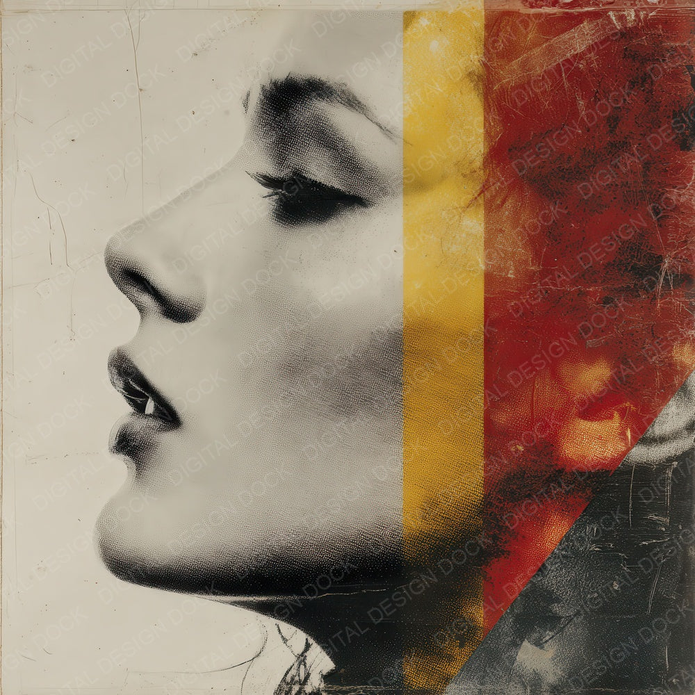Woman Spain Face Offset Digital Paper Pack (DDD004458)